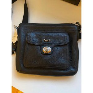 Coach Black Leather Crossbody Bag OS